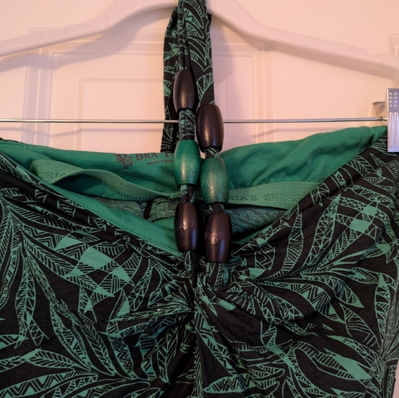 VS Green and Black Bra Tops Halter Dress L - Picture 3 of 14